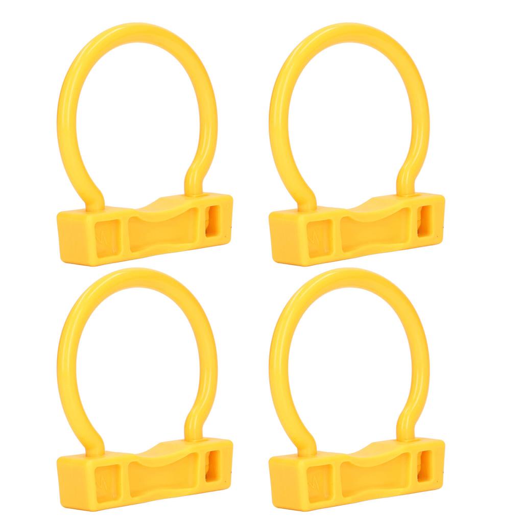 4 Stück Bullen Nasenring Nylon Gelb Hohe Elastizität Leichtgewicht Bauernhof Rinder Nasenring für Rinder M