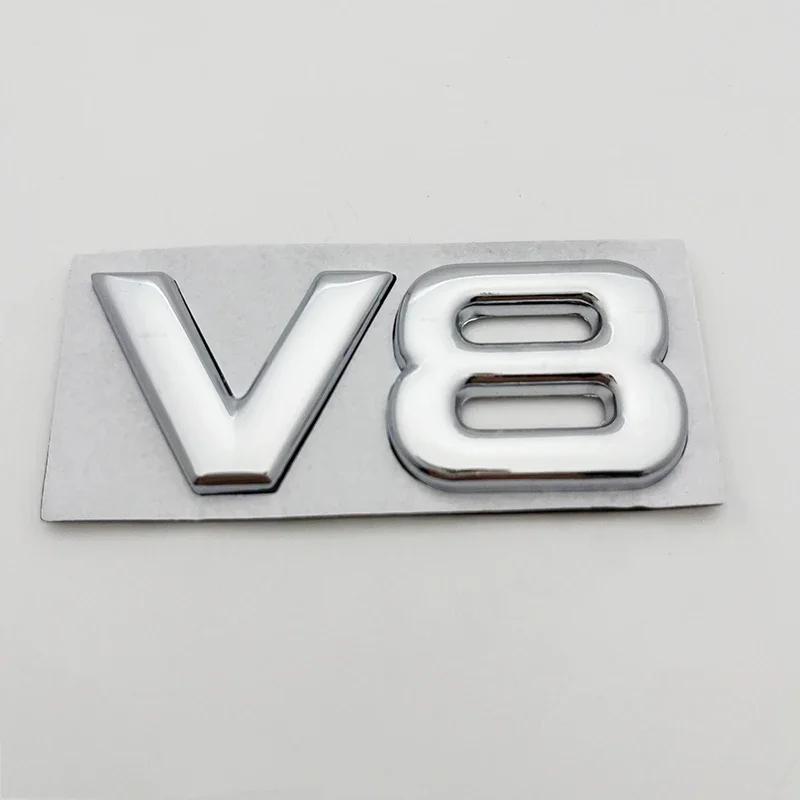 3D Metalinis V6 V8 Logotipas Automobilio Variklio Ekranas Emblema Ženklelis Lipdukai Dekoratyviniai Lipdukai Toyota BMW Benz Honda Mazda Automobilių Aksesuarai