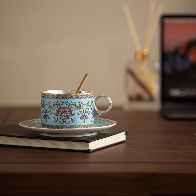 

Sushic Ceramic Gilded Enamel Lotus Coffee/Teacup Gift Set