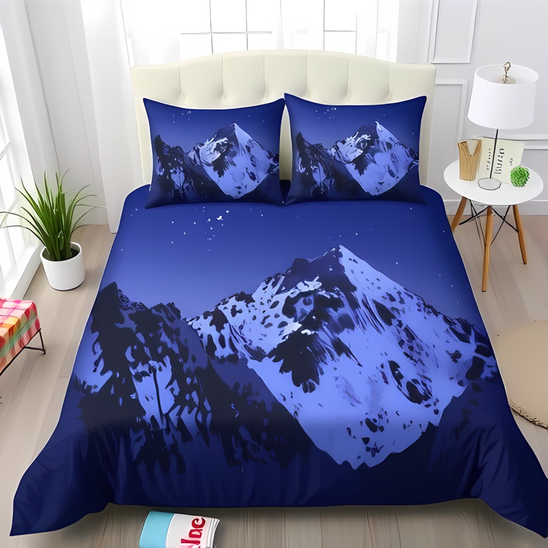 

Comforter Polar Bear Comforter Galaxy Night Borealis Northern Lights Queen Arctic Animal Wildlife Bedding Set Soft Warm Comforter (quilt)-EU Single(135*200cm)3pcs