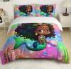Bedding Digital Printing Three-Piece Set African Girl Pattern Printing Quilt Cover Home Textile Batch