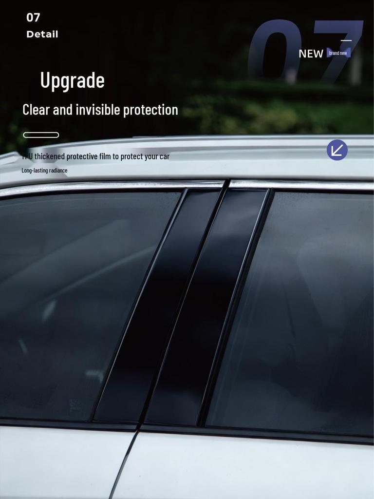 Nissan & Datsun Car Window B-Pillar Protective Film - Fits Qashqai, Teana, X-Trail, Pathfinder, Patrol, Murano