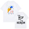 2023 Japan The Boy And The Heron Tshirt Anime Movie Crewneck Short Sleeve Streetwear Men Womens Tshirt Harajuku Clothes