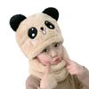 Fleece Children Beanie Caps Cartoon Warm Bonnet Scarf Fashion Kids Plush Hat  Toddler