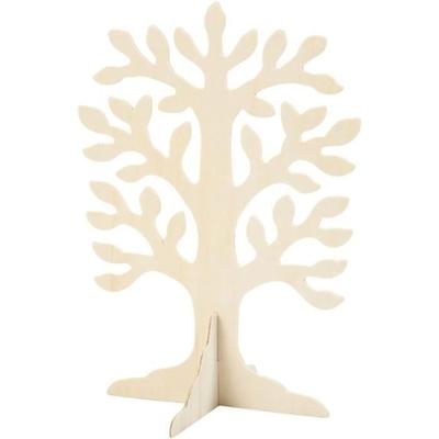 Dekorativt objekt - Tre av tre - 21,5 x 30 cm - Beige - Massivt tre