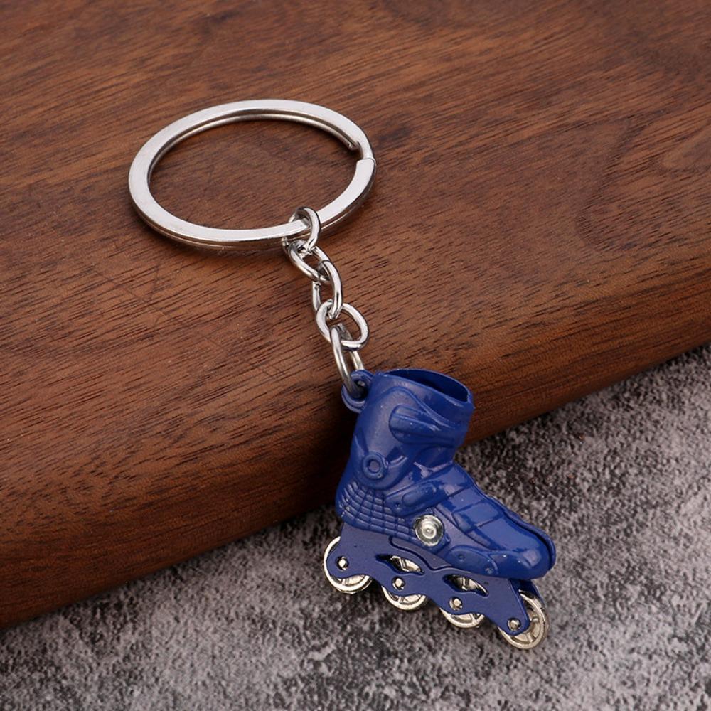 Bag Holder Car Key Ring Skate Keyring Skating Pendant Key Chain Single Row Skating Skate Key Chain
