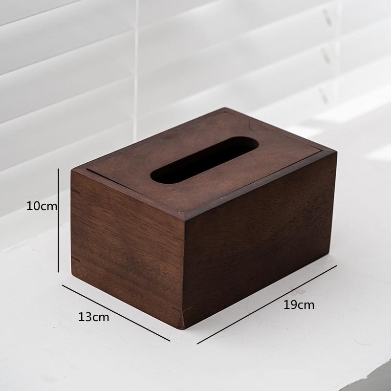 Luxury Walnut Tissue Box, Napkin Holder, Rectangular Storage Rack, Living Room Remote Control Storage Box, Kitchen Supplies