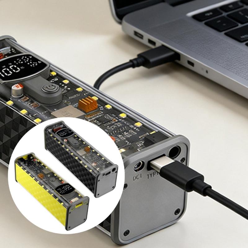65W Laptop Powerbank Case For 8x18650 Batteries Shell Not Needed Welding Easy Assembly DC3.8x1.35mm/DC5.5x2.1mm Type C