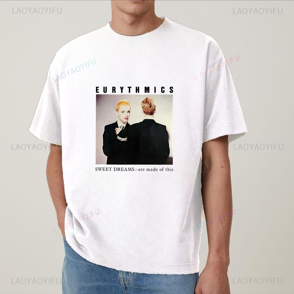 Eurythmics Pop Band Summer Casual Trend Versatile Short-sleeved Round-neck T-shirt Suitable for