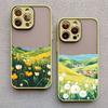 Colorful Wild Mountain Flower Field Phone Case For 17 16 15 14 Pro Max Plus 13 12 Mini 11 Pro Max Shockproof Protective Covers