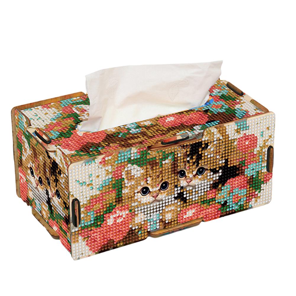 Diamond Painting Tissue Box Kits Diamond Painting Box DIY Diamond Desk Decorative Tissue Box for Living Room Bedroom Bathroom