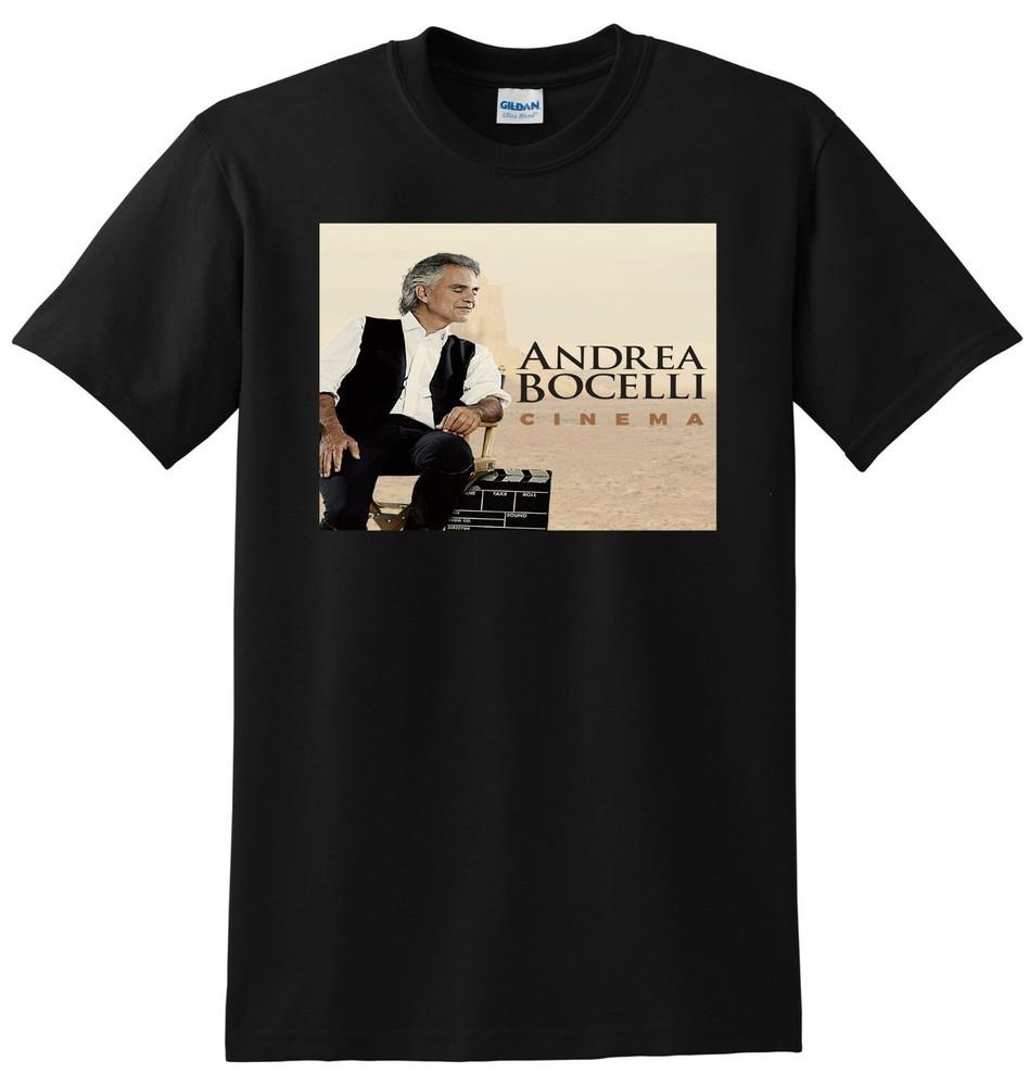ANDREA BOCELLI T SHIRT cinema vinyl cd cover SMALL MEDIUM LARGE XL L
