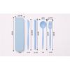 63pcs Wheat Straw Cutlery Set Household Portable Knife Fork Spoon Chopsticks Bowl Plate Dish Tableware