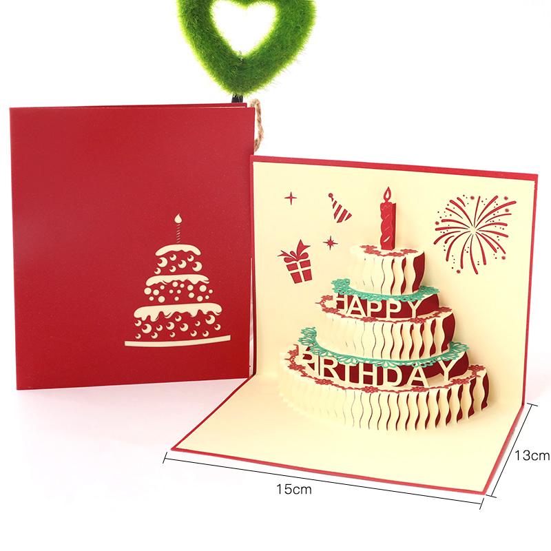 Biglietto di Buon Compleanno Luminoso 3D con Musica e Busta