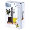 Bouteille en verre pour huile et vinaigre avec support 2x 190 ml 3 pièces.