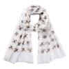 with Frayed Hem Animal Scarf Polyester Puppy Shawl Wrap New Design Dog Print Scarf