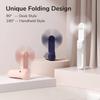 Portable Mini Fan, USB Charging Small Fan, Foldable Handheld Eyelash Fan, Suitable for Travel and Outdoor Use