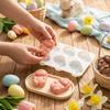 DIY Project 6-Cavity Easter Bunny Mold Rabbit Shape Reusable Mousse Cake Mold Non-Stick Flexible Chocolate Mold Soap Making