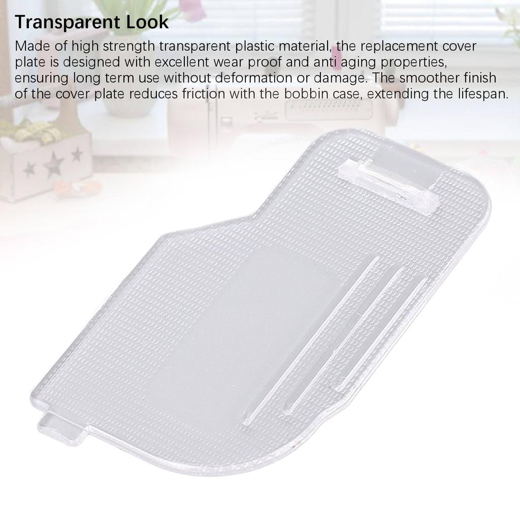 Sewing Machine Bobbin Cover Plate Plastic Deformation Proof Reduce Friction Transparent Look for NX2000 NX200 NX250