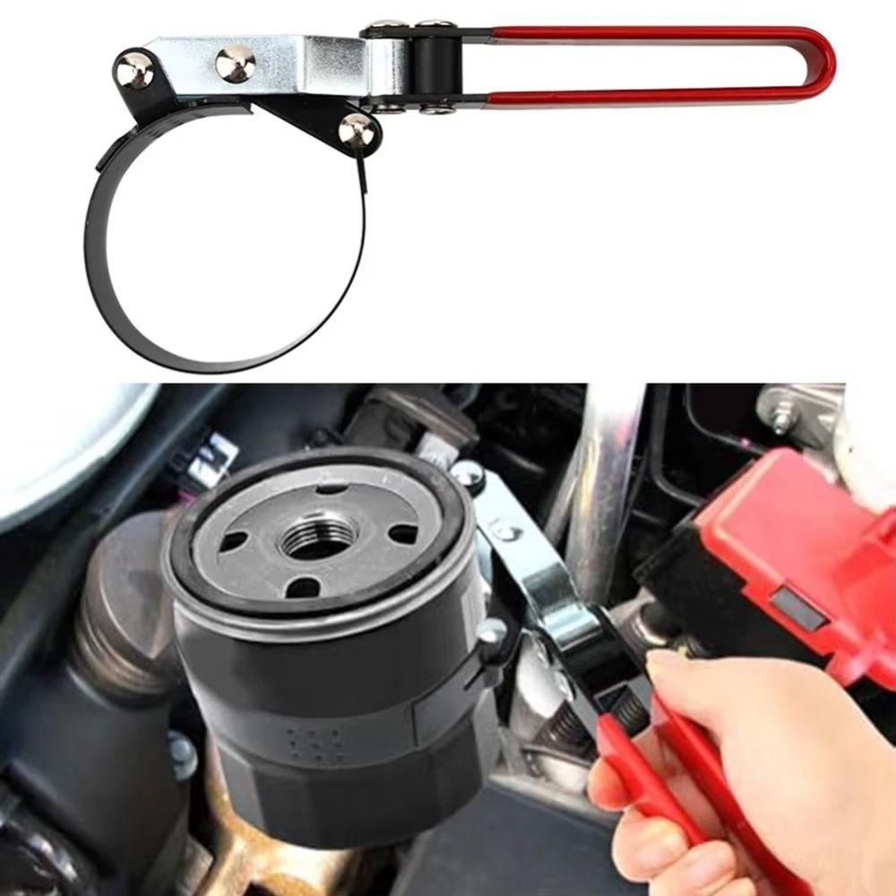 Ergonomic Handle Filter Removal Tool Steel Band Adjustable Filter Wrench  Mechanics Tool