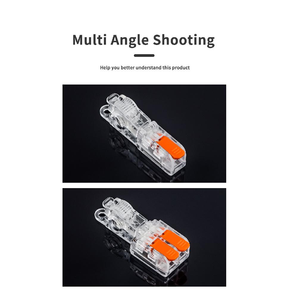 JINH 10Pcs Quick CMK 21 Lever Connectors Multiple In Out Quick Cable Wire Crimping Plug Mini Thinned Fast Terminal Blocks LED Plug Connectors 4