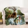 Deer In Forest Scene Blankets are suitable for living rooms, bedrooms, camping, and other places, making them an ideal choice for gifts.