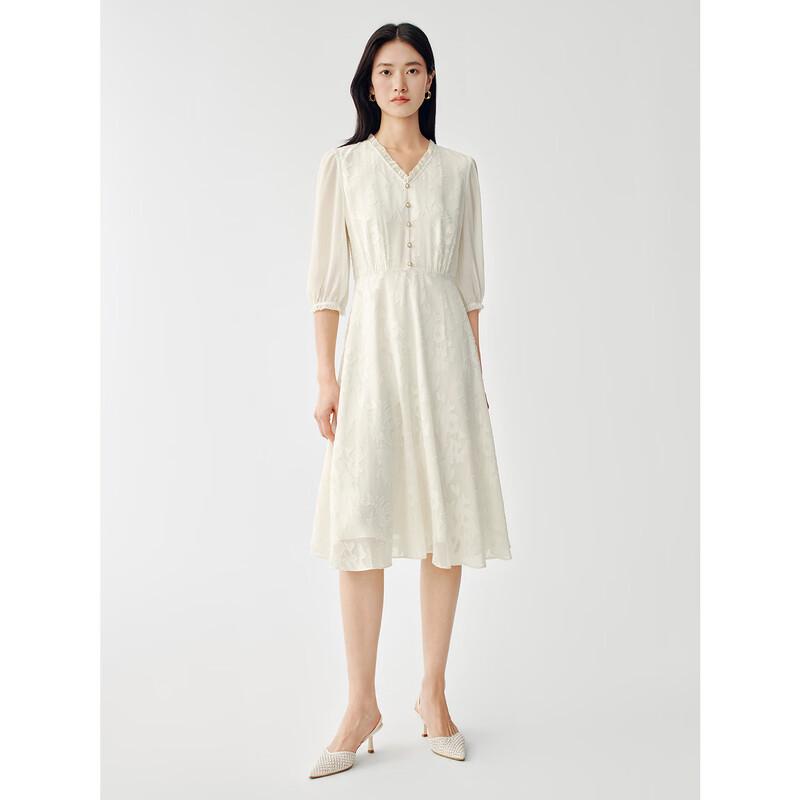 JUZUI Women's Ruffle Trim V-Neck Maxi Dress JTGX50041