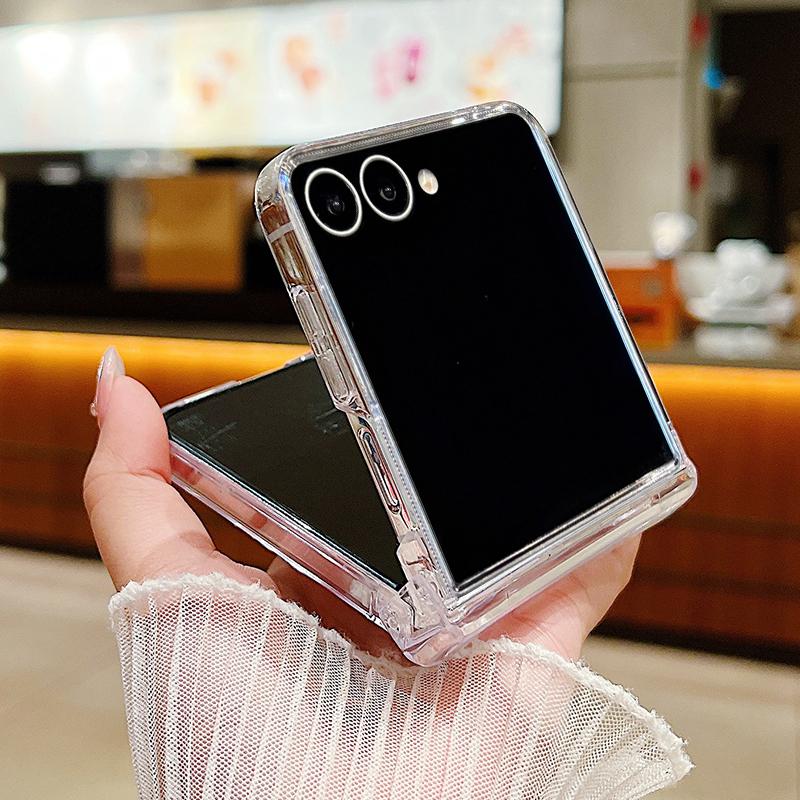 Christmas Ghost Halloween Case For Samsung Z Flip 8 7 FE 6 5 4 Clear PC Slim Hard Folding Phone Cover For Galaxy Z Flip8 Flip7 Flip6 Flip5