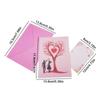 Valentines Card Romantic Theme Anniversary Card Pop-Up Mechanism 3D Heart Tree Couple Card Heart Tree Design Greeting Cards