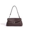 Shoulder bag, leather flip small square bag, messenger bag, commuter large-capacity handbag bag.