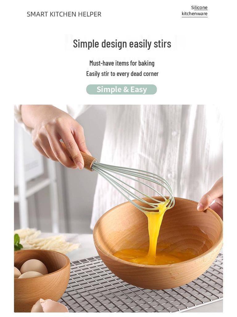 Sada kuchyňského náčiní: 12dílná žáruvzdorná silikonová sada s dřevěnými rukojeťmi a úložným kontejnerem