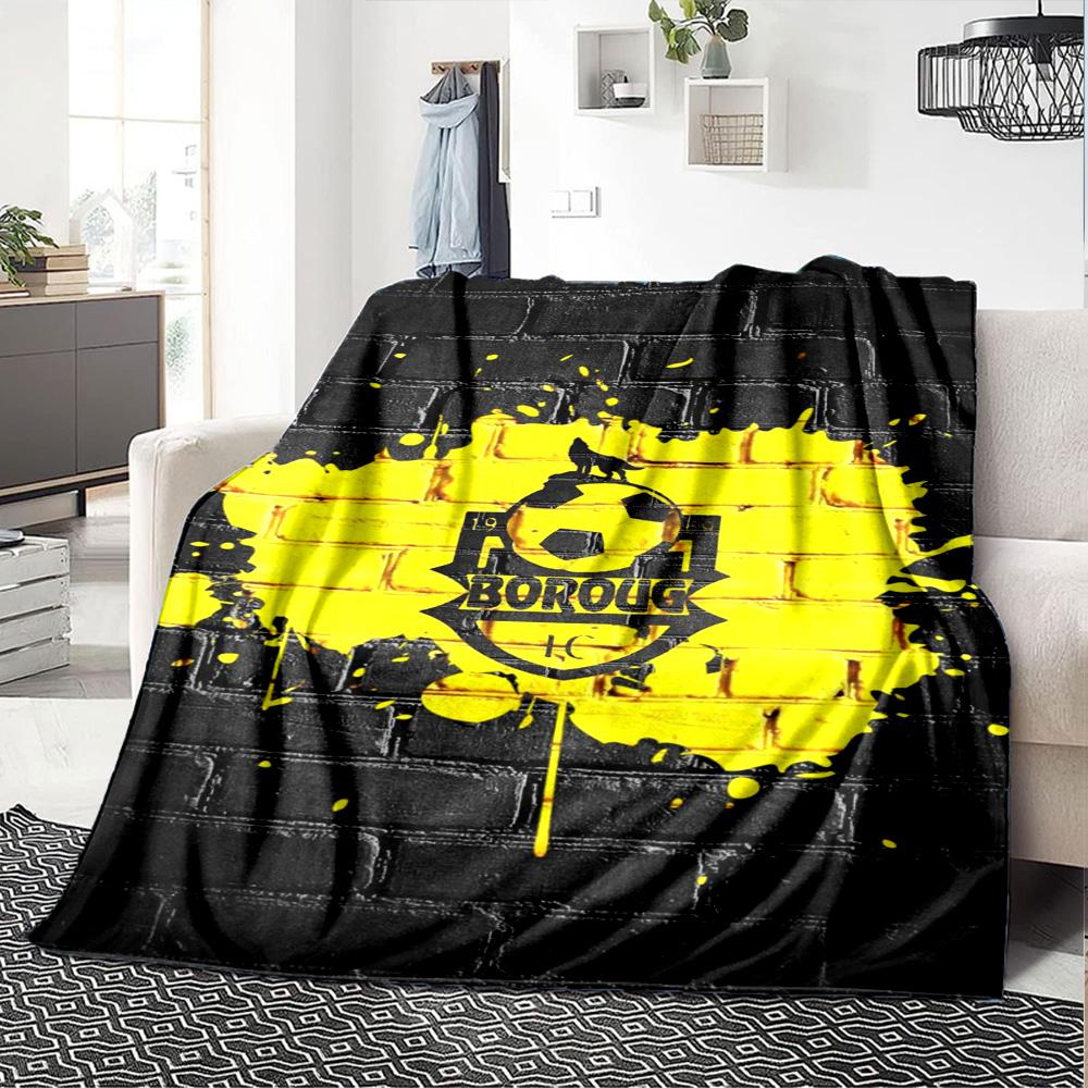 São Bernardo FC Print Flannel Blanket High Quality Warm Comfortable Cover for All Seasons Perfect for Gifts Home Decor