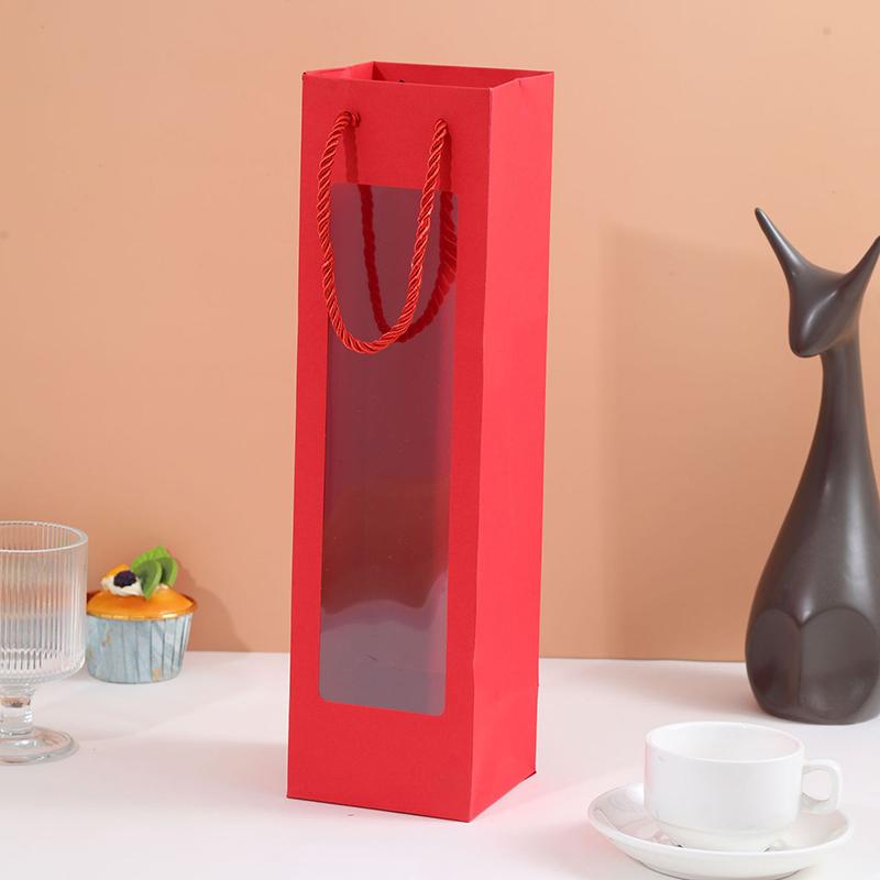 5Pcs Multi-Color Red Wine Packaging Gift Bags Thickened Not Easy To Break Party Gift Bags Family Dinner Wine Or Beer Packaging