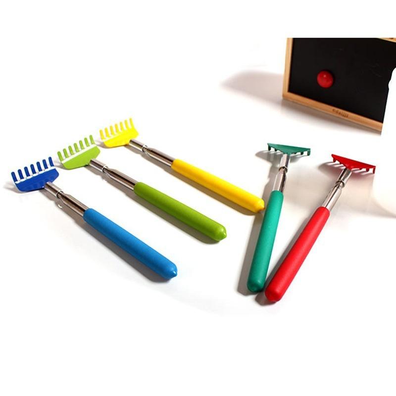 Soft Grip Metal Back Scratcher Teleskopisk Utvidbar Handy Pocket Scrath 8X6