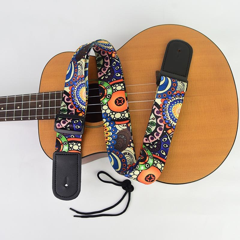 Ethnic Style Weaving Electric Guitar Strap Acoustic Guitar Strap Electric Bass Ukulele Universal Strap Guitar Accessories