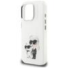 Karl Lagerfeld IML Aquarelle Karl & Choupette & Logo Case for iPhone 16 Pro White