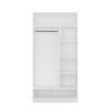 Modular Wardrobe Openo Set 260/200 White Drawers Rods Shelves Large For Bedroom