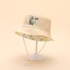 Cartoon Dinosaur Children Fisherman Hat Windproof Baby Capybara Sun Cap Cute Kids Bucket Hat  Girl