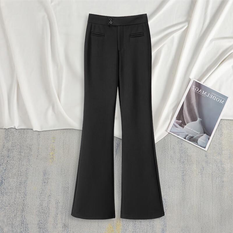 

Women s High-Waisted Slim Fit Micro-Flared Pants L