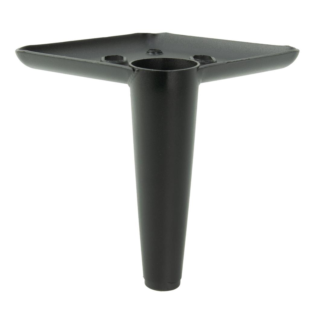 Furniture leg, stiletto, black matte, height 10 cm