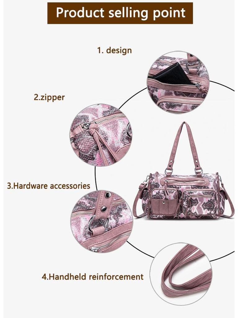 Stylish Large-Capacity Multi-Pocket Women's Crossbody Bag & Tote