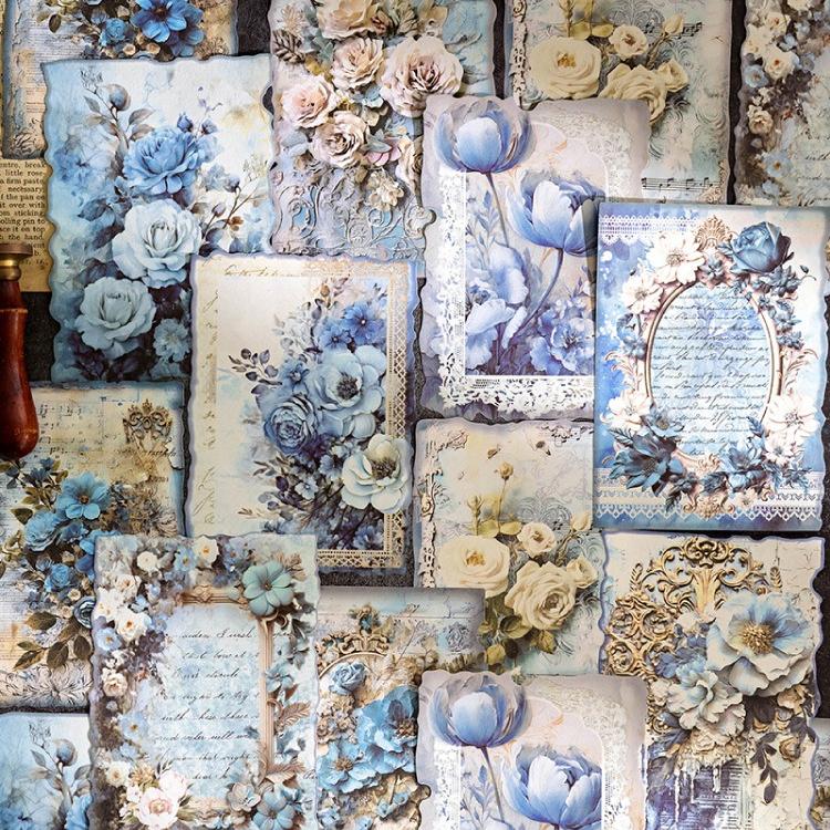 1PC Papel Material Serie Jardín Secreto Tema Flor Retro Cuaderno Bolsa Dolor Fondo Decoración DIY Base de Papel