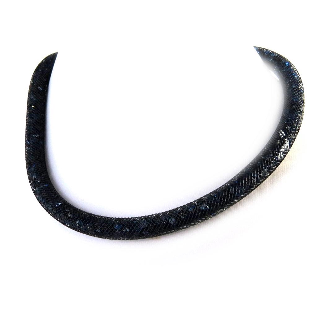 Les Trésors De Lily [L7876] - Designer Necklace 'Joyaux' Blue Black