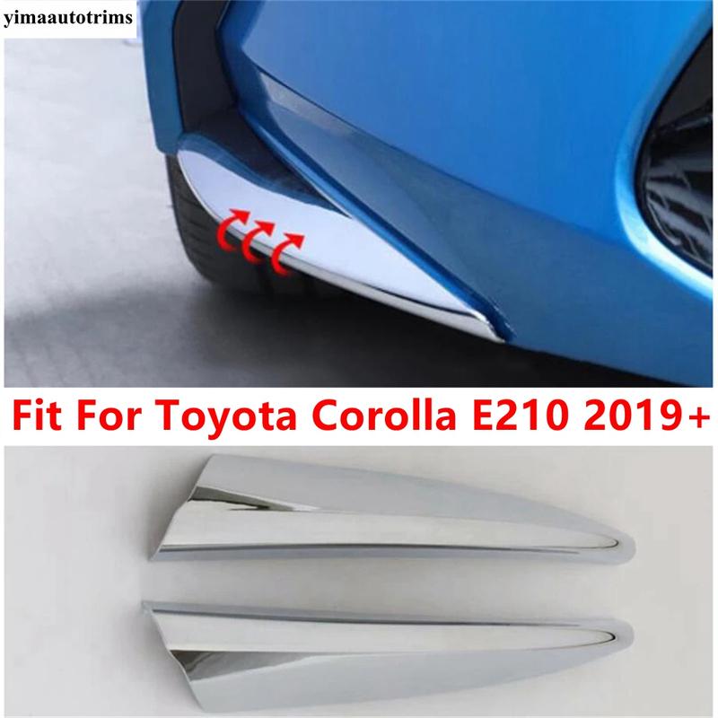 Car Front Bumper Corner Strip Protection Cover Trim ABS Chrome / Carbon Fiber Accessories For Toyota Corolla E210  - 2025