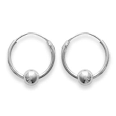 [J3850] - Silberne Creolen „Choreographie“ - 10 mm 4 mm