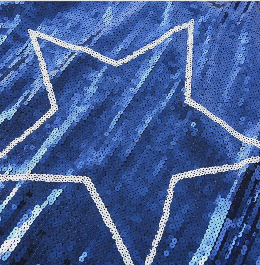 European & American Cross-Border Sequined Bulls Team Jersey - Star Pattern T-Shirt