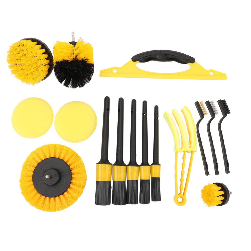 Bohrbürstenaufsatz-Set Vielseitiges Autoreinigungs-Bohrbürsten-Set mit Drahtbürste Innenraumbürste