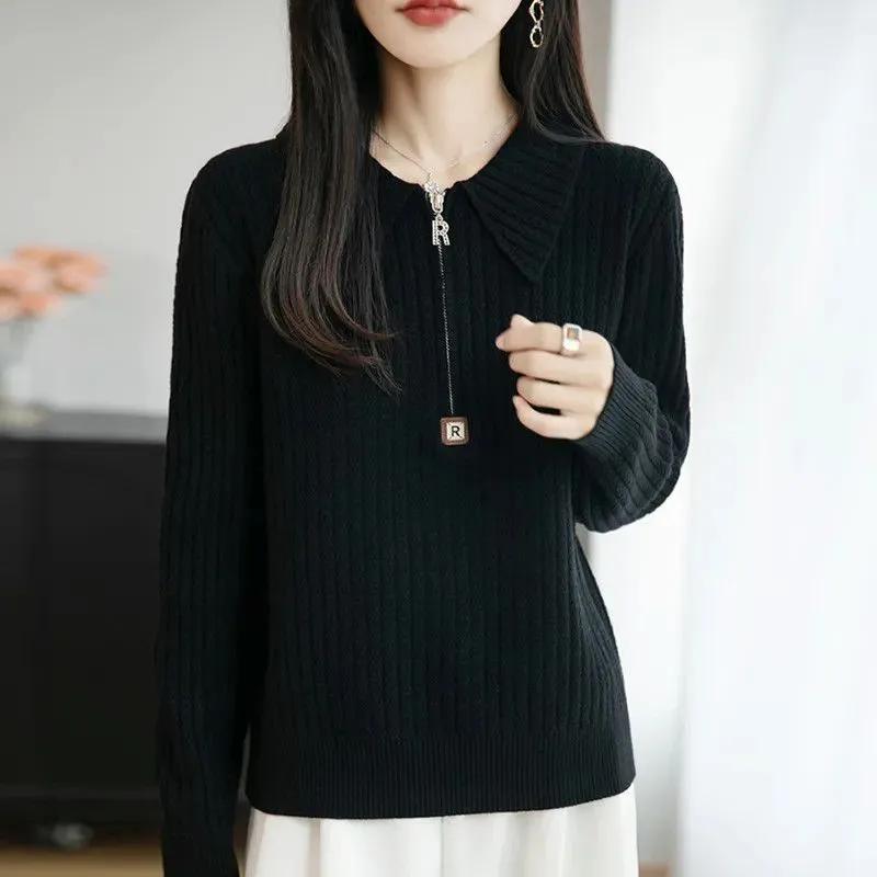 Sweater for Women Winter Thickened Pullover Warm Knitted Stretchy Long Sleeve Jumper Sweater Tops