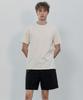 Basic House Cool Sorona Regular Fit Round Neck Short Sleeve T-Shirt Ivory Lzts3107