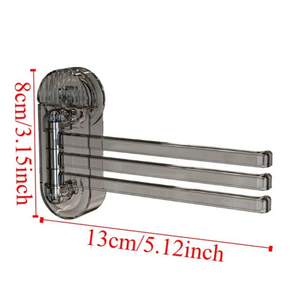 Rotating Suction Cup Towel Rack Multi-poles Hanging Towel Holder Durable Clear Clothes Hanger  Home